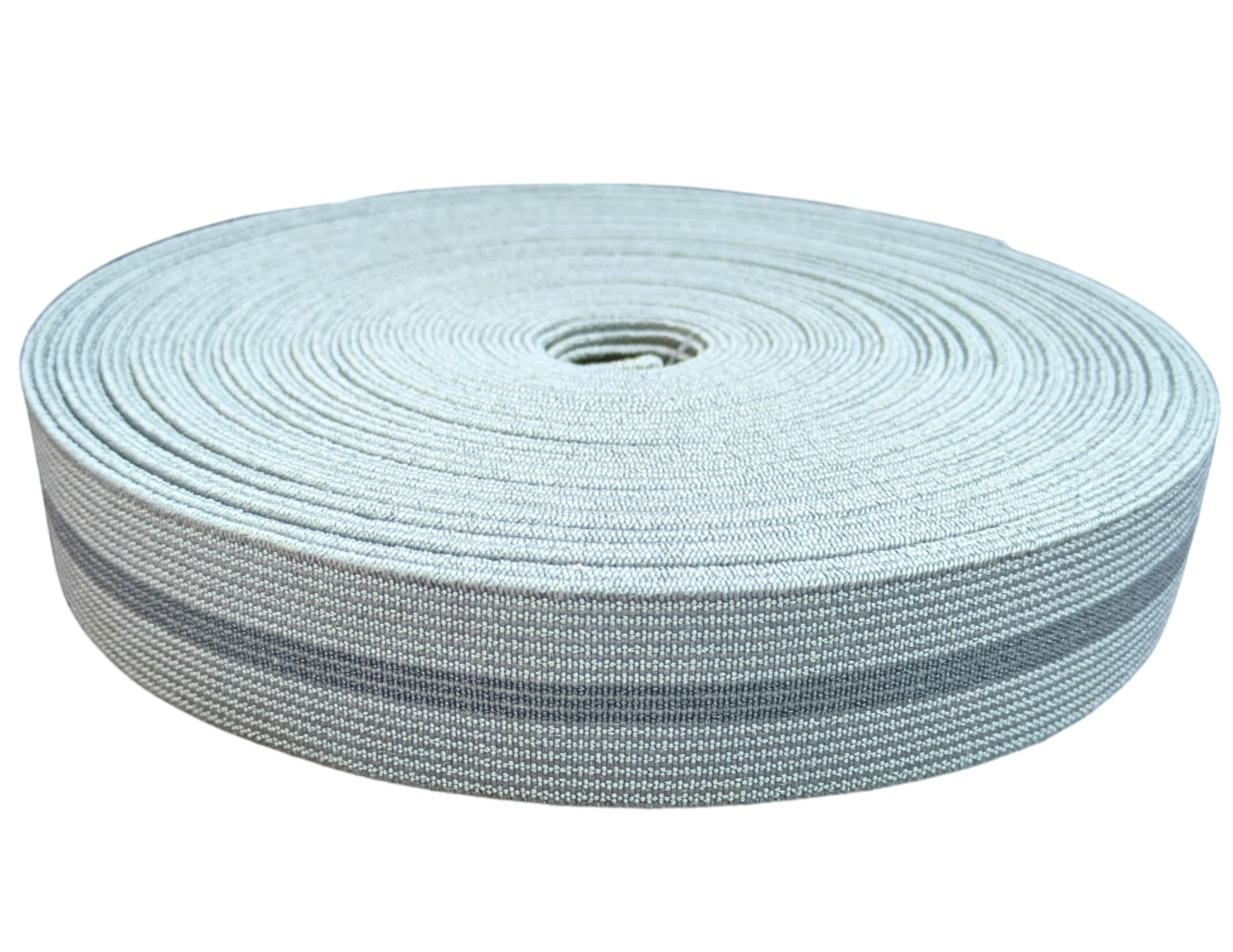 Gray striped plain elastic tape for decorative apparel trim