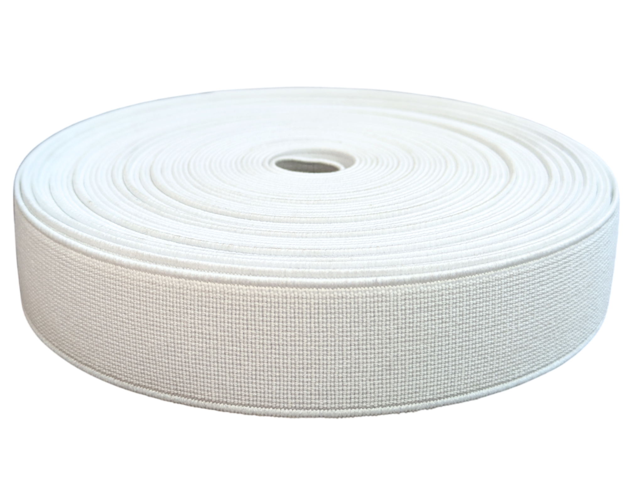 White plain elastic tape for general apparel applications